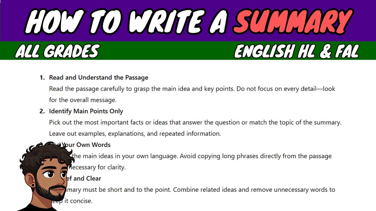 Как написать резюме | Английский язык (HL и FAL)