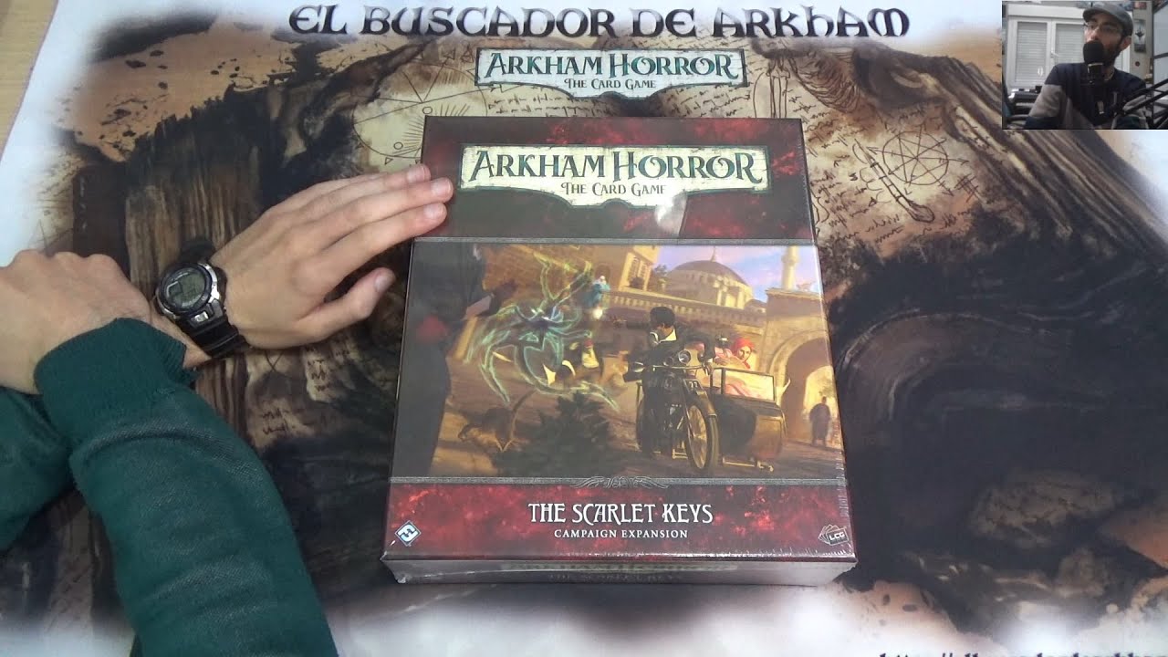 Arkham Horror LCG - Unboxing de Las Llaves Escarlata (Expansión de Campaña)