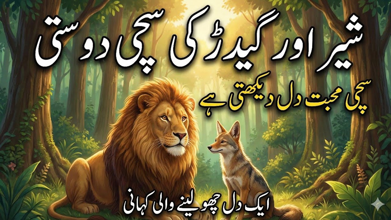 شیر اور گیدڑ کی لازوال دوستی | جنگل کی سچی محبت کی کہانی | Emotional Lion Story in Urdu
