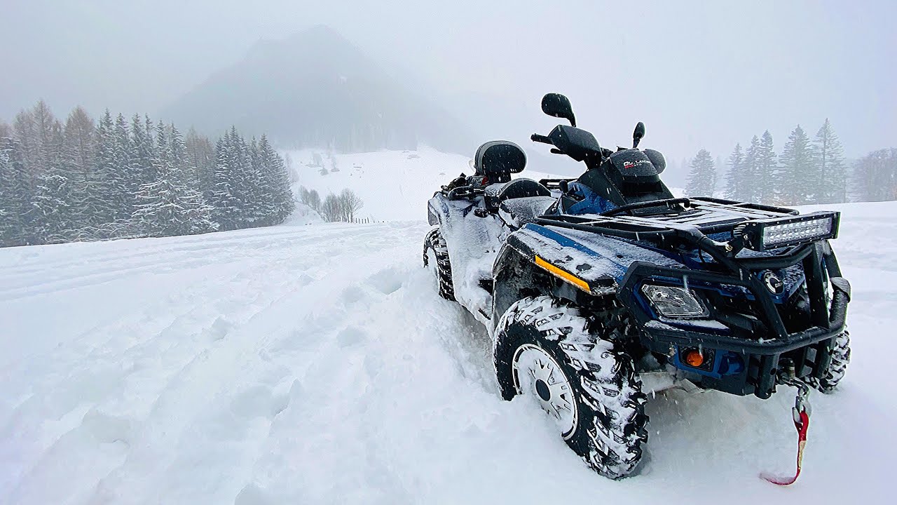 Can-Am Outlander 800R LTD playing in fresh Snow during Spring | POV (4K60FPS)