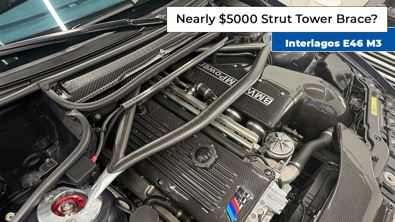 $5000 Strut Tower Brace - Slon Workshop E46 M3 Carbon Front Triangulating Reinforcement