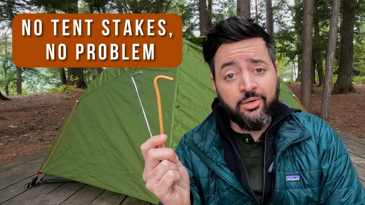 How to set up a tent without stakes (Wooden platforms, rock slabs, hard/frozen ground, etc)
