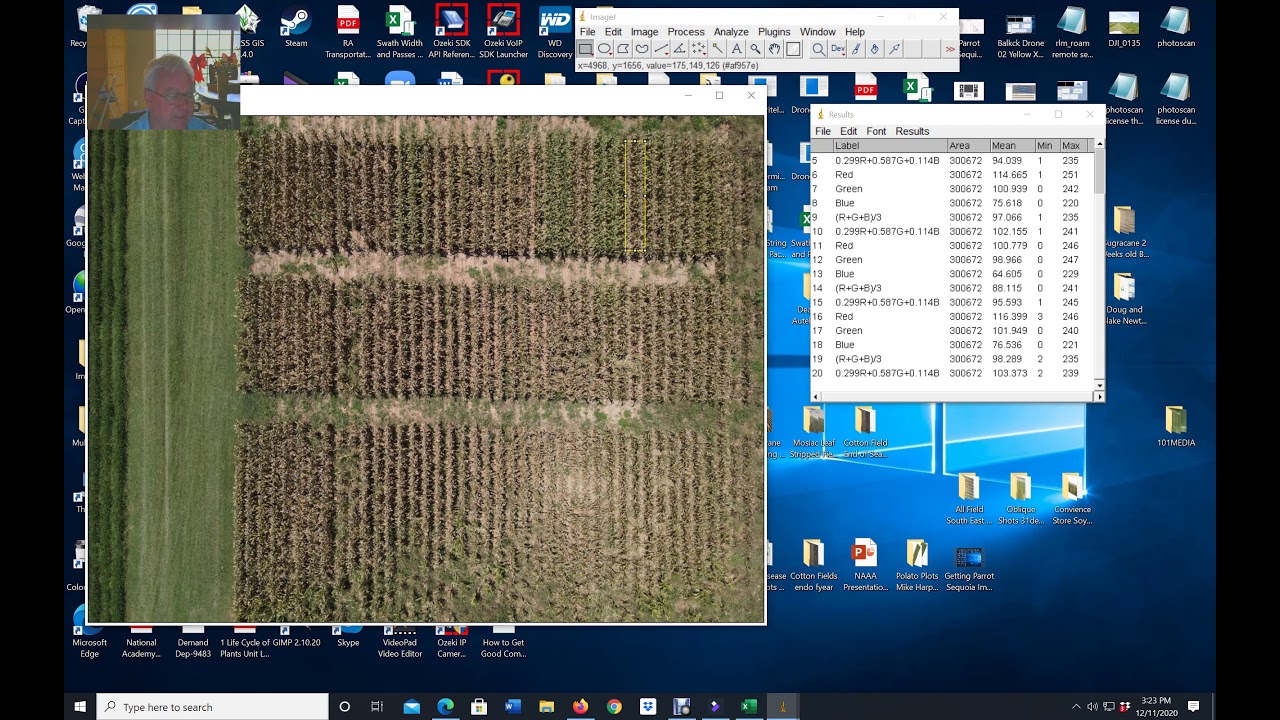 Using ImageJ and Excel to Turn Drone Imagery and Plots into Numerical Data