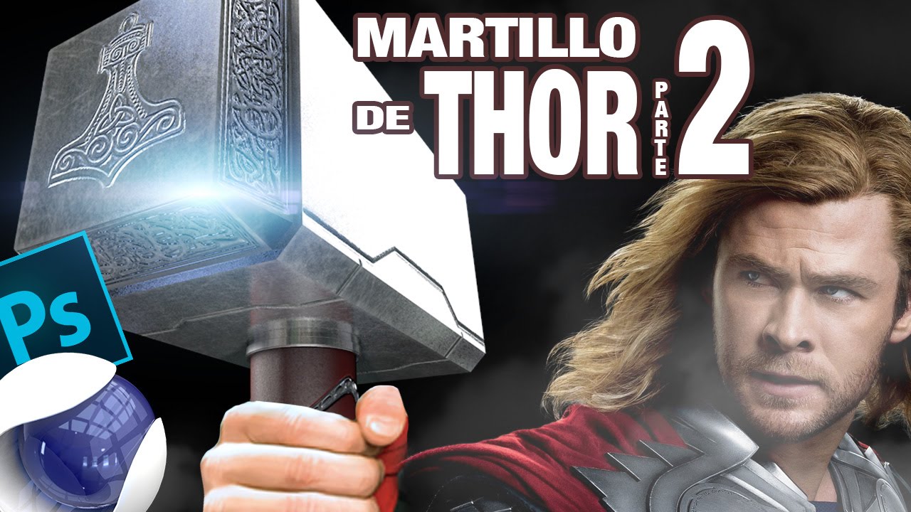 Tutorial Photoshop y C4D: modelado y texturizado del martillo de Thor (parte 2) by @ildefonsosegura