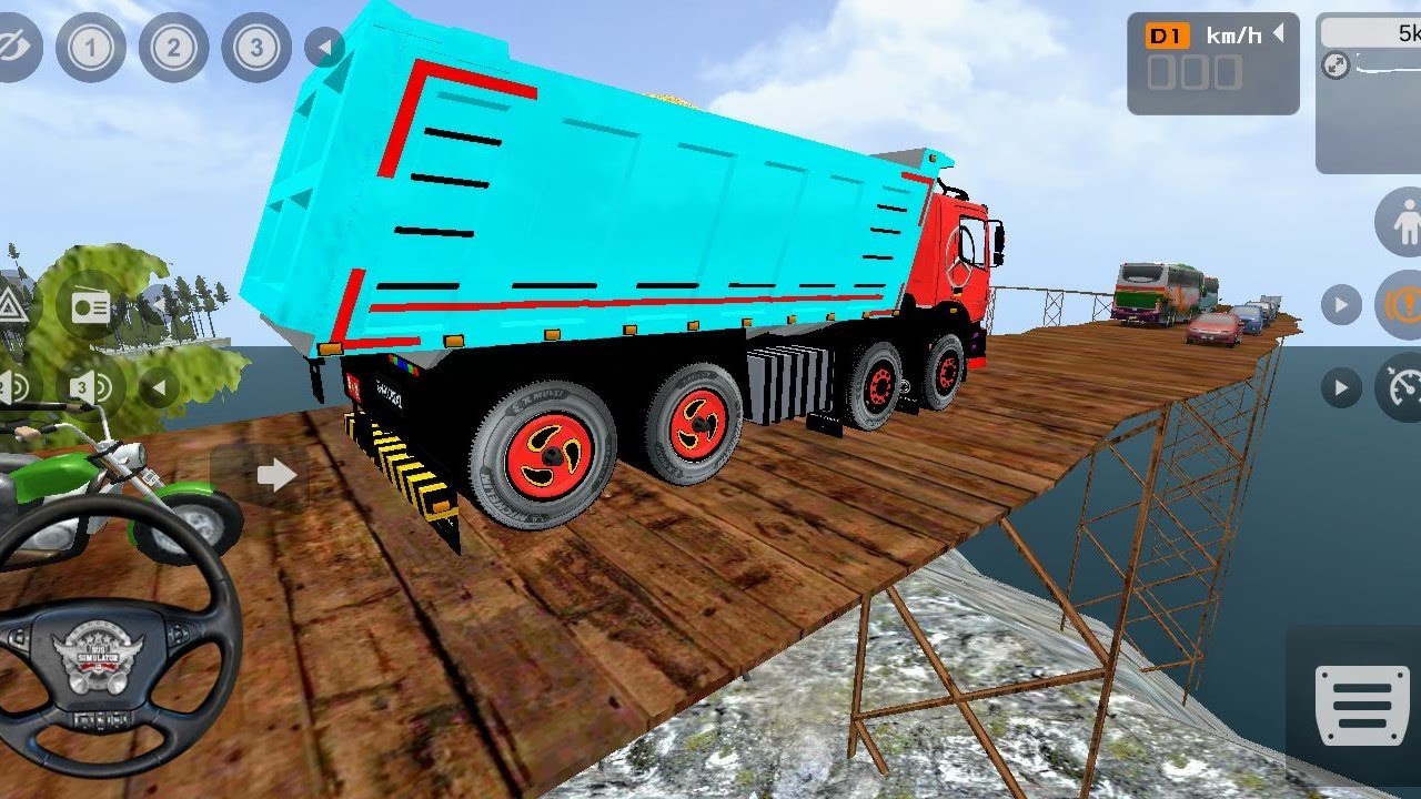 off road driving truck full loaded material gameplay Bus simulator Indonesia Game