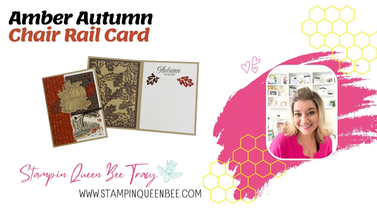 🍂 Amber Autumn Chair Rail Card | Two-Tone Embossing + Inside Die-Cut Details | Stampin’ Up!