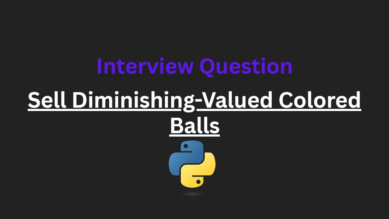 Sell Diminishing-Valued Colored Balls - Leetcode 1648 - Python