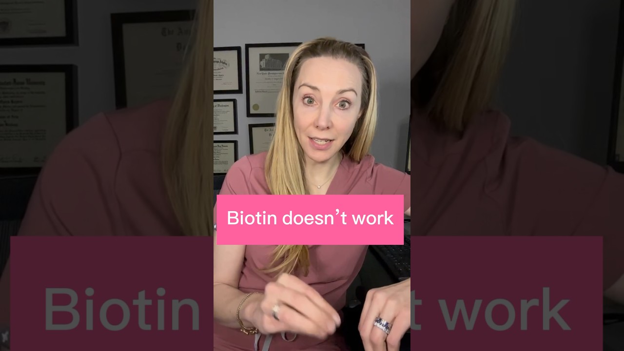 Biotin does not make your hair grow. #dermatologist #biotinforhair #biotinbenefits