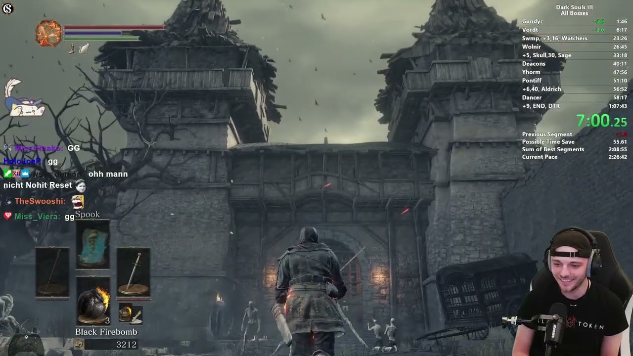 Dark Souls 3 All Bosses Glitchless Speedrun in 2:24h (Real Time) - Praise The Relay Event