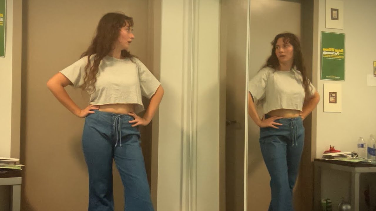 Trying on all of my bottoms