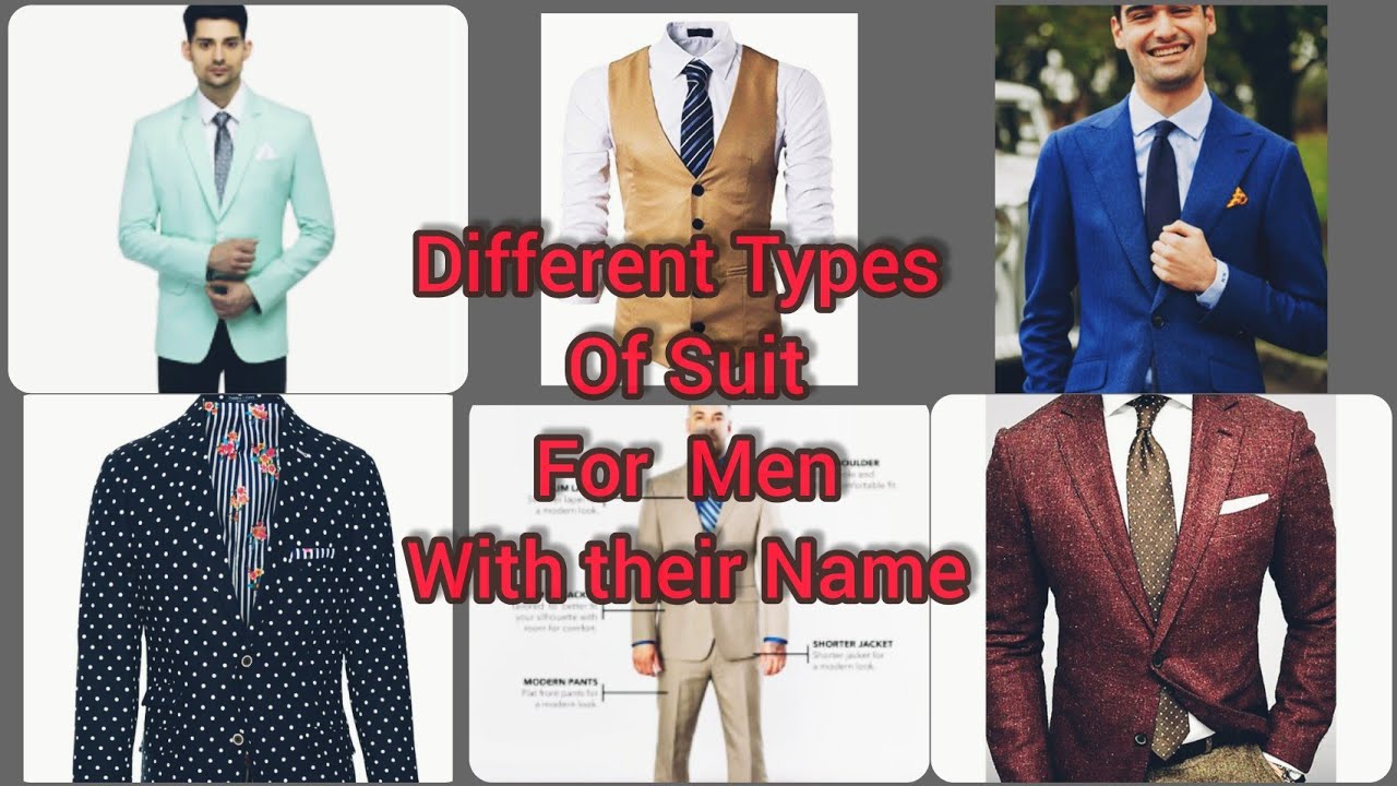 Different types of men Suit with  name #Men's suit style#Mens Fashion#suitdesign #collection
