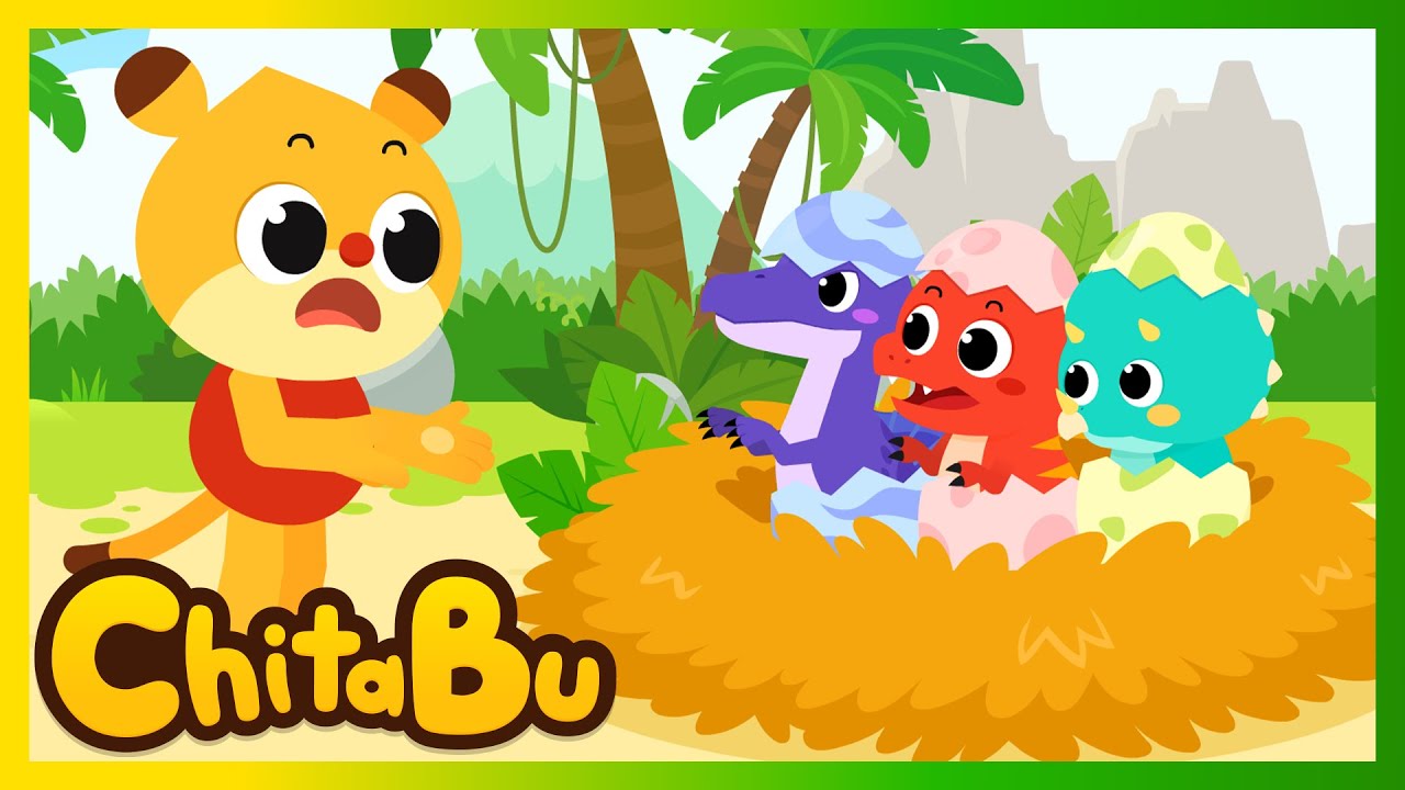 🦖🌈 Aventuras com Bebês Dinossauros e Dinossauros Coloridos | Cantigas & Músicas Infantis | #ChitaBu