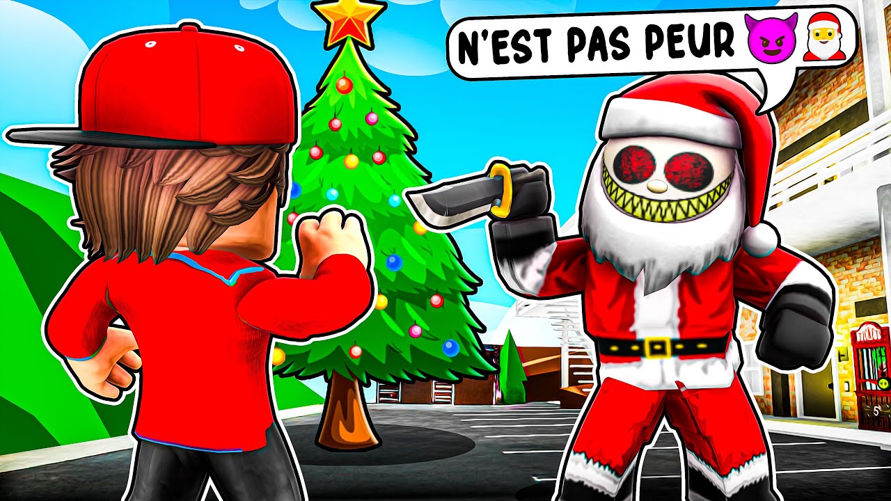 PIÉGÉ par un PÈRE NOËL TUEUR pendant 24H sur Brookhaven !