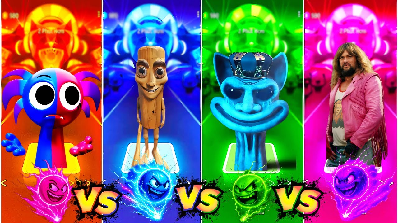 Sprunki vs TUNG TUNG SAHUR vs Zoonomaly vs Herobrine! 🎵 Tiles Hop CHAOS EXPLODES!