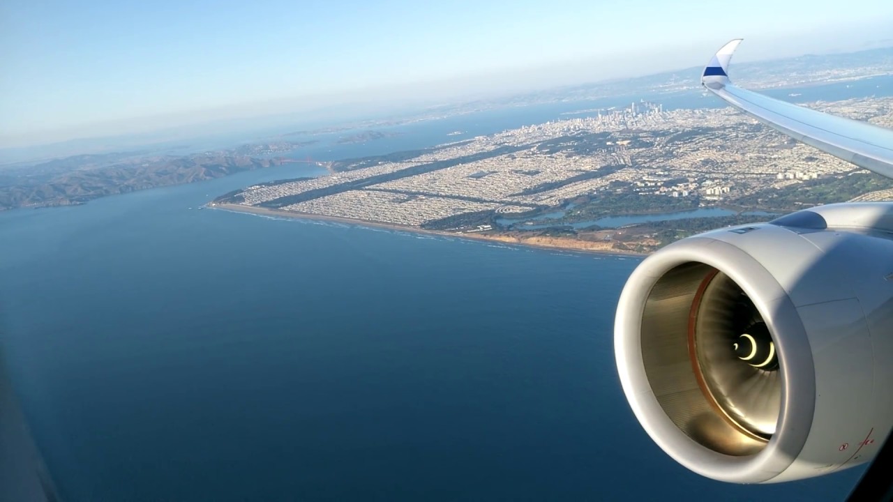China Airlines A350-900XWB SFO-TPE, RWY 28L Takeoff