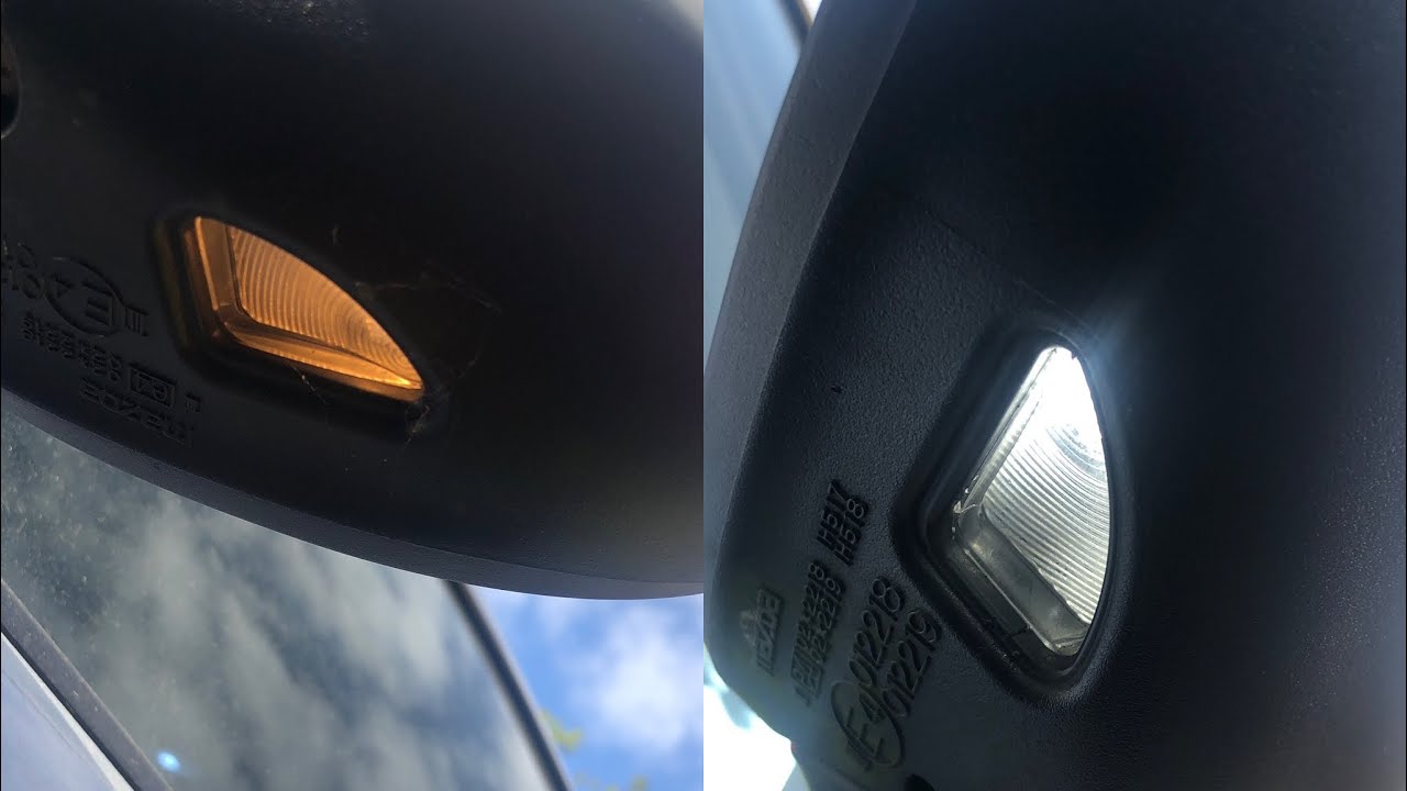 How To Change The Mazda Rx8 Wing Mirror Down Light.