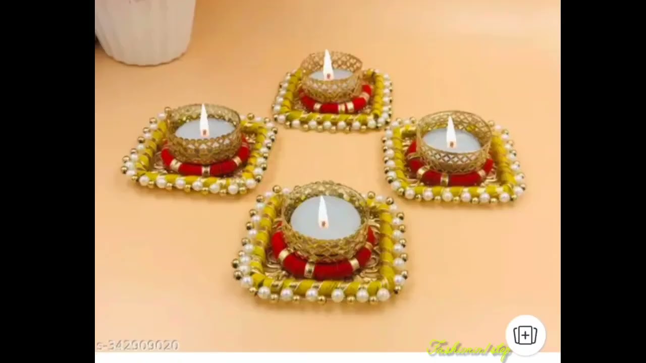Beautiful Diyas & candle holders for home decoration from meesho with product code | fashionin1step