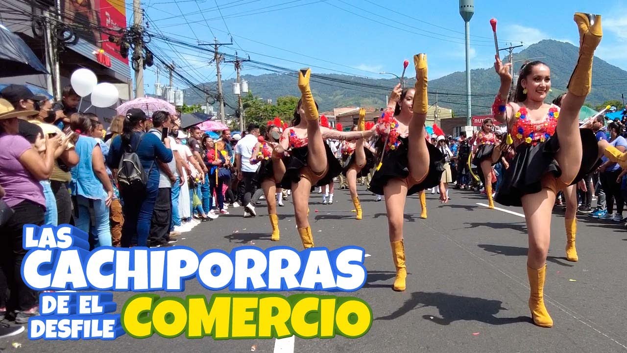 Hermosas CACHIPORRAS se lucen en el DESFILE de COMERCIO de San Salvador 2022