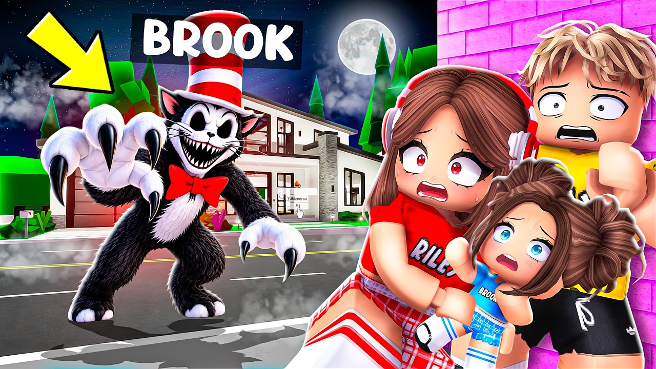 SCARING My Family As CAT IN THE HAT..(Brookhaven)