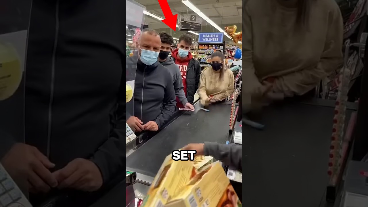 Kids Got Embarrassed By Their Dad At The Store    #shorts #customersbelike #store #funny #fyp