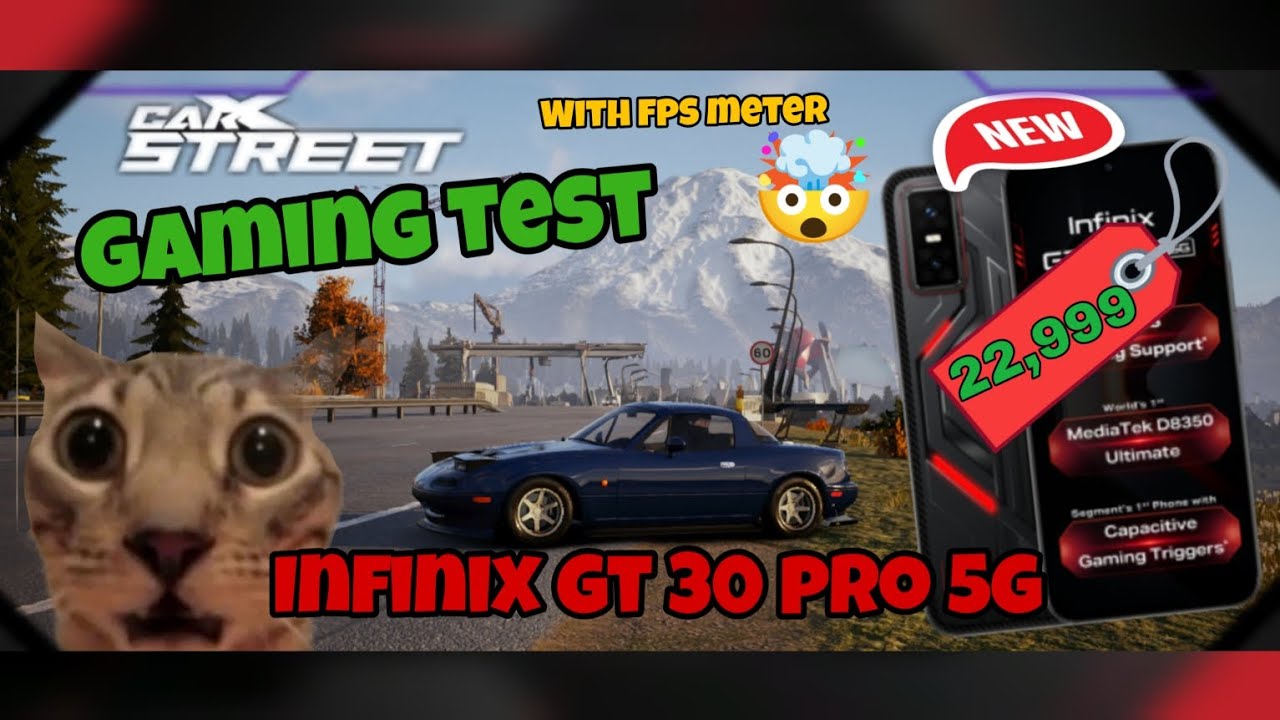 Infinix GT 30 Pro 5g 😭 CarX Street Max Graphics Test With FPS Meter😤| Lag Or Not? | FPS Drop?
