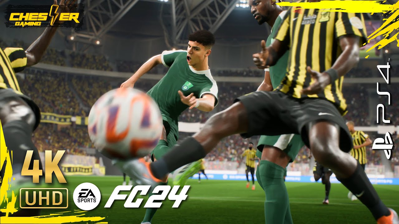 فيفا 24 | الأهلي السعودي ضد نادي الاتحاد بتعليق فارس عوض -  بلاي ستيشن 4