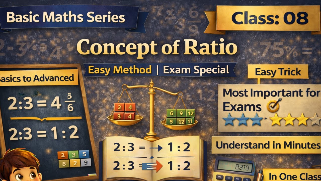 Concept of Ratio | Basic Maths Series – Class 8 | By Sumit Sir