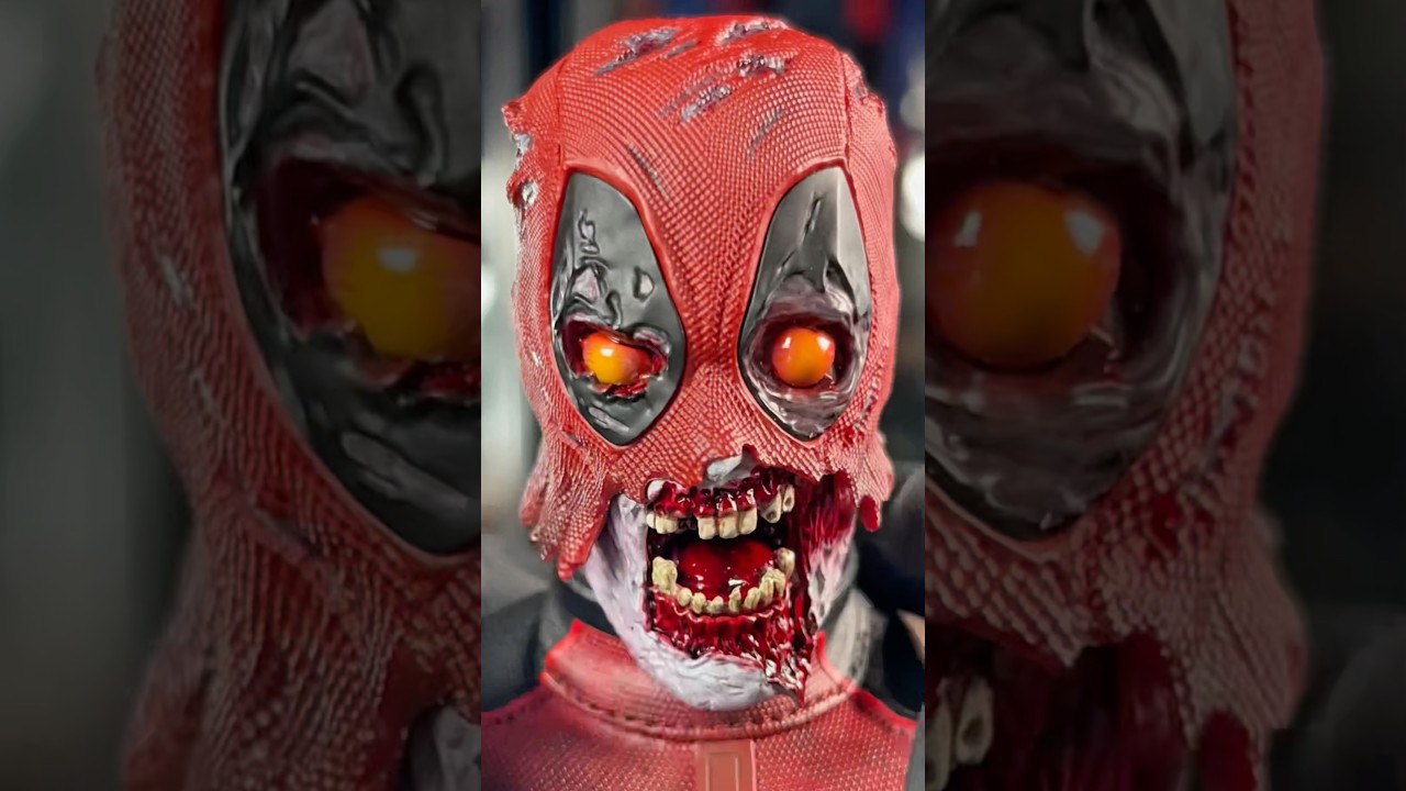 Eww..😨Zombiepool 10s ASMR head Close up #asmr #deadpool #marvelzombies