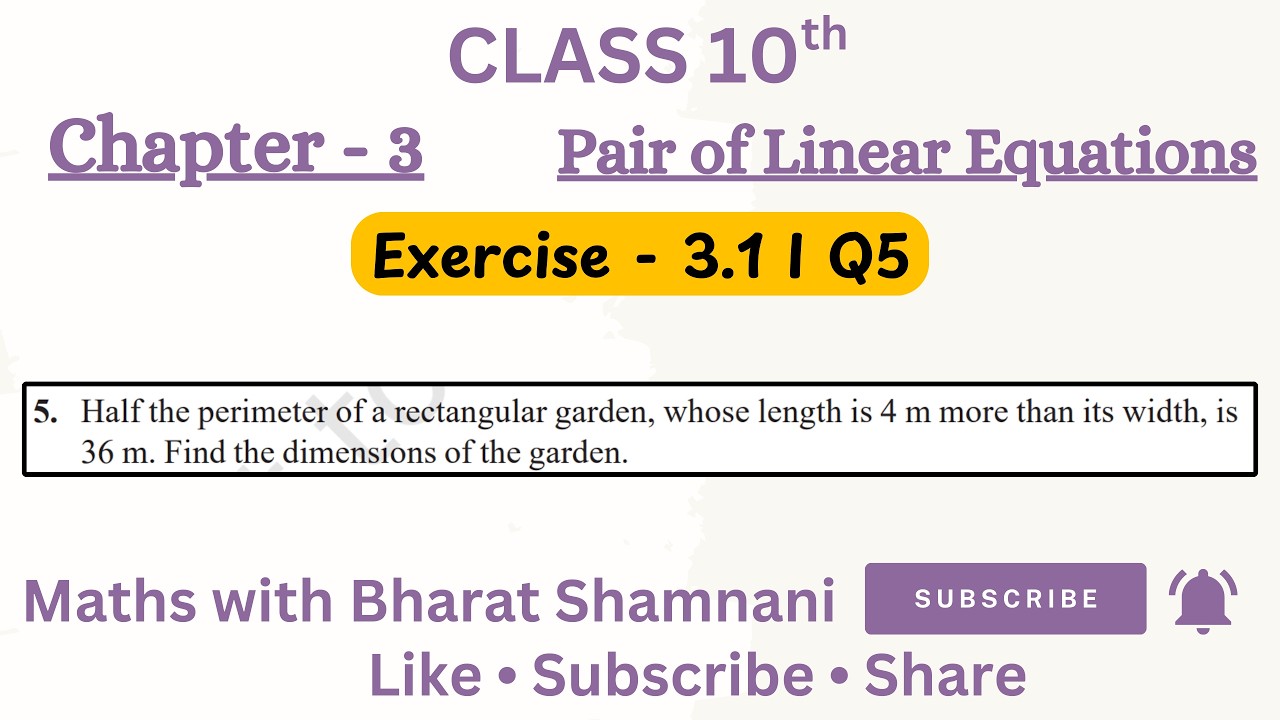 Class 10 Maths Chapter 3 Pair of Linear Equations 📊 | Ex 3.2 Q5 Graphical | NCERT 💯