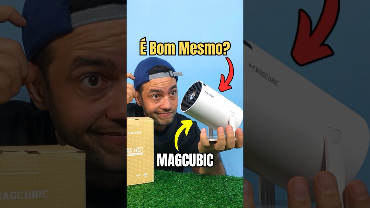 Esse Mini Projetor HY300 Pro Magcubic promete transformar a parede em uma tela de Cinema! Ser&aacute;? 🤔