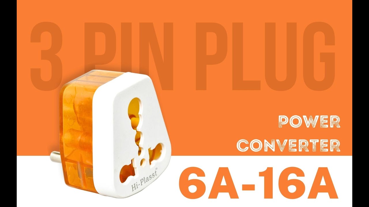 Hi-Plasst 16amps #ConverterPlug  6A to 16ampere 3-Pin International 16 amp Socket for Big Size 16 A