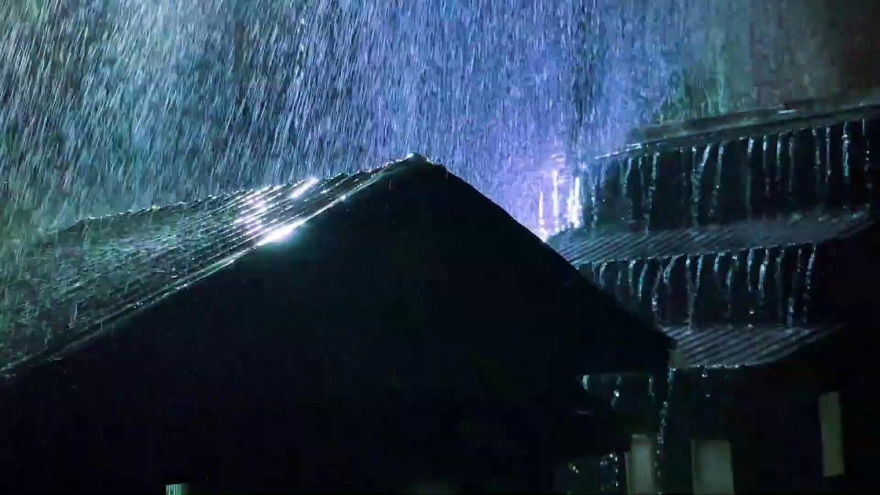 10 Hours Heavy Rain & Thunder on Tin Roof ⛈️ Instantly Fall Asleep | Deep Sleep & Insomnia Relief