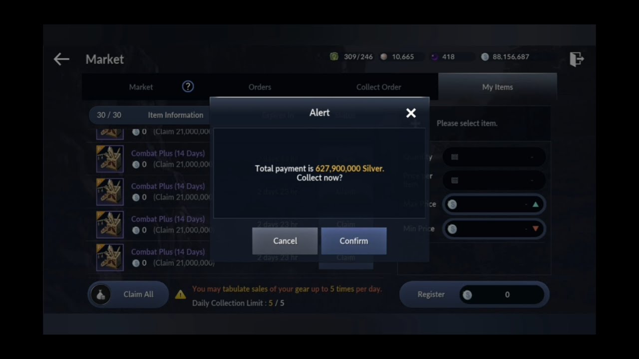 Black desert Mobile : Selling 600pack done !! 700m silver for real !!
