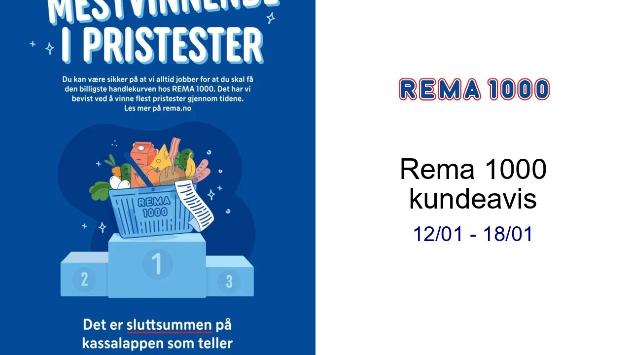 Rema 1000 kundeavis 12/01 - 18/01