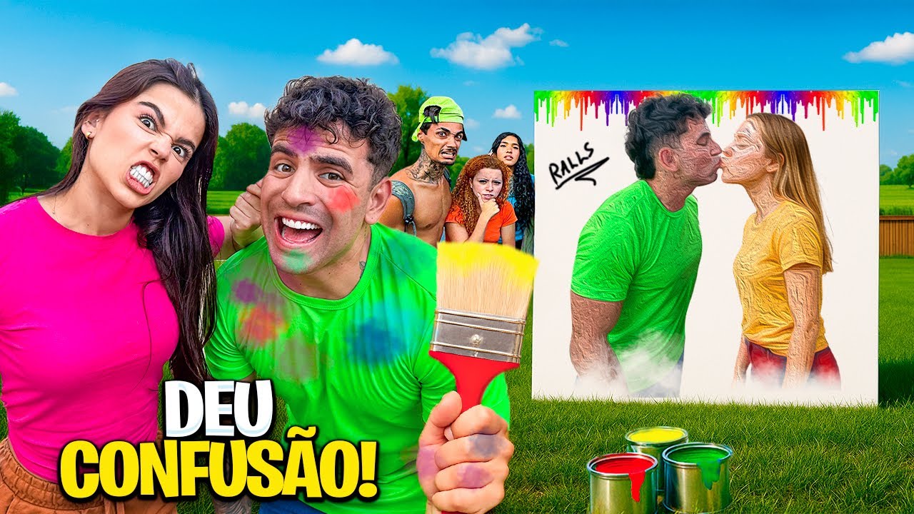 FIZEMOS O DESAFIO EXTREMO DA PINTURA *Quem venceu o jogo?