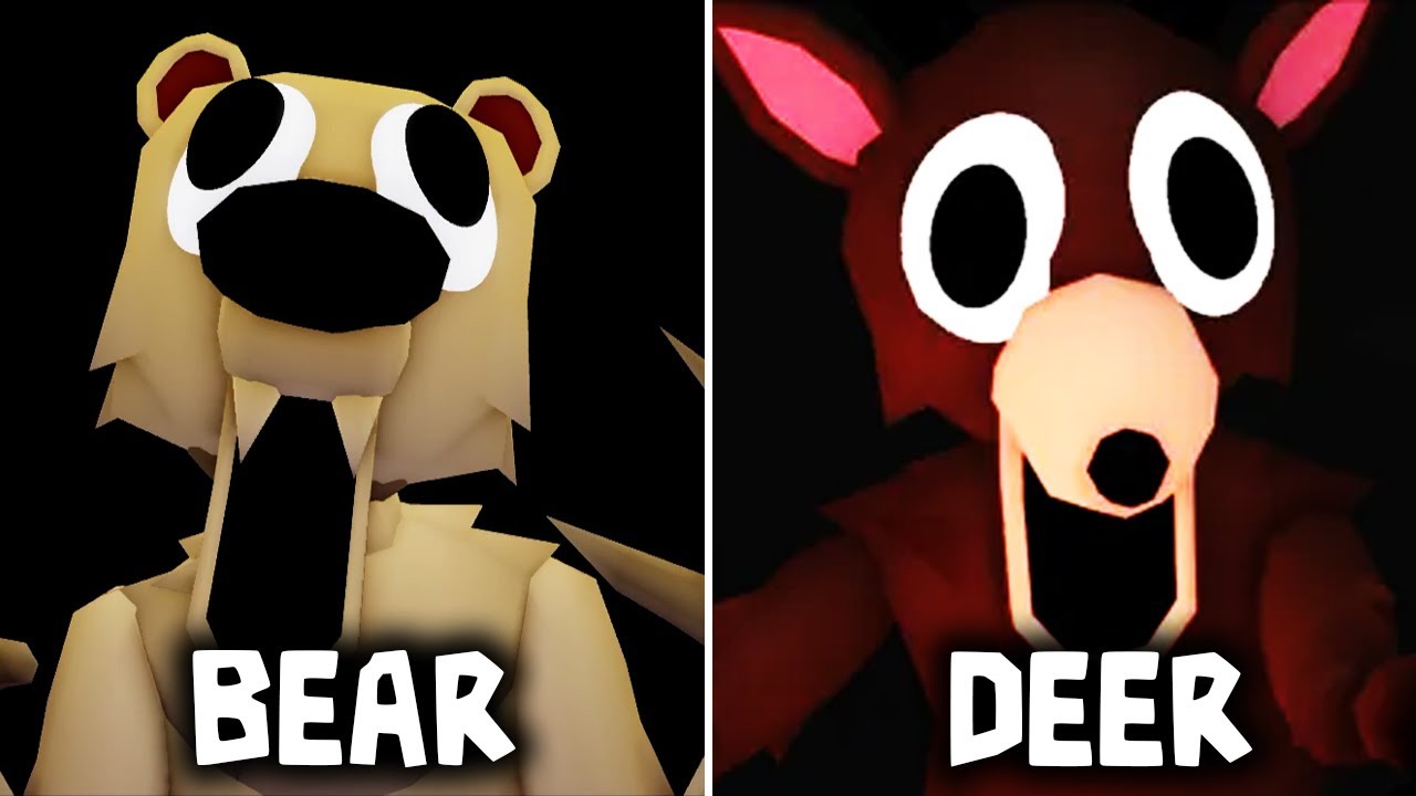 99 nights in the forest - Deer VS Bear - Jumpscare [ROBLOX]