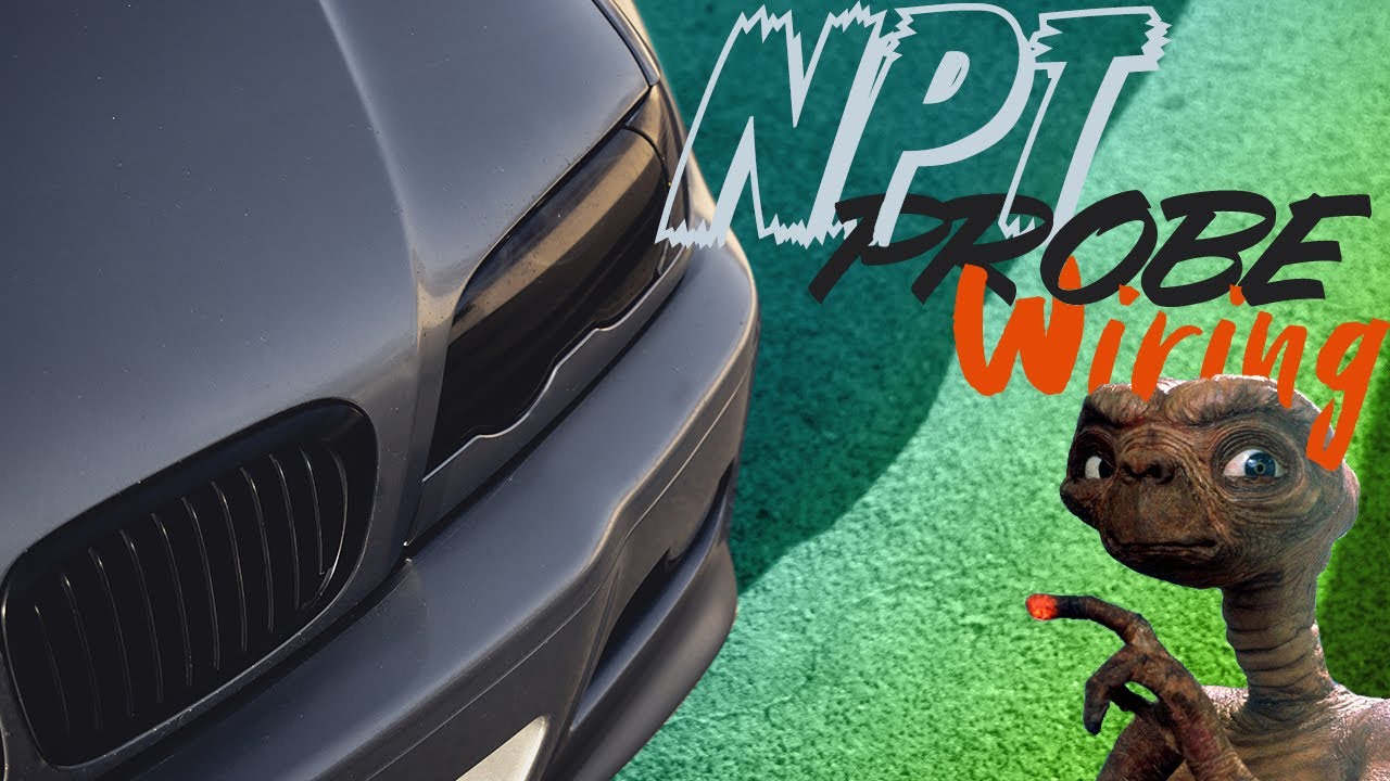 BMW E46 M3 fan wiring install with 1/8 NPT probe for Mishimoto Fan Controller