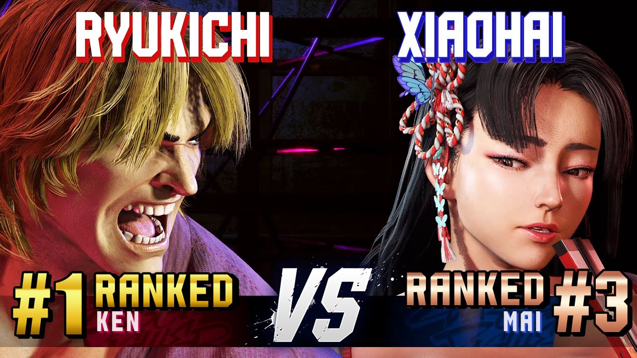 SF6 ▰ RYUKICHI (#1 Ranked Ken) vs XIAOHAI (#3 Ranked Mai) ▰ High Level Gameplay