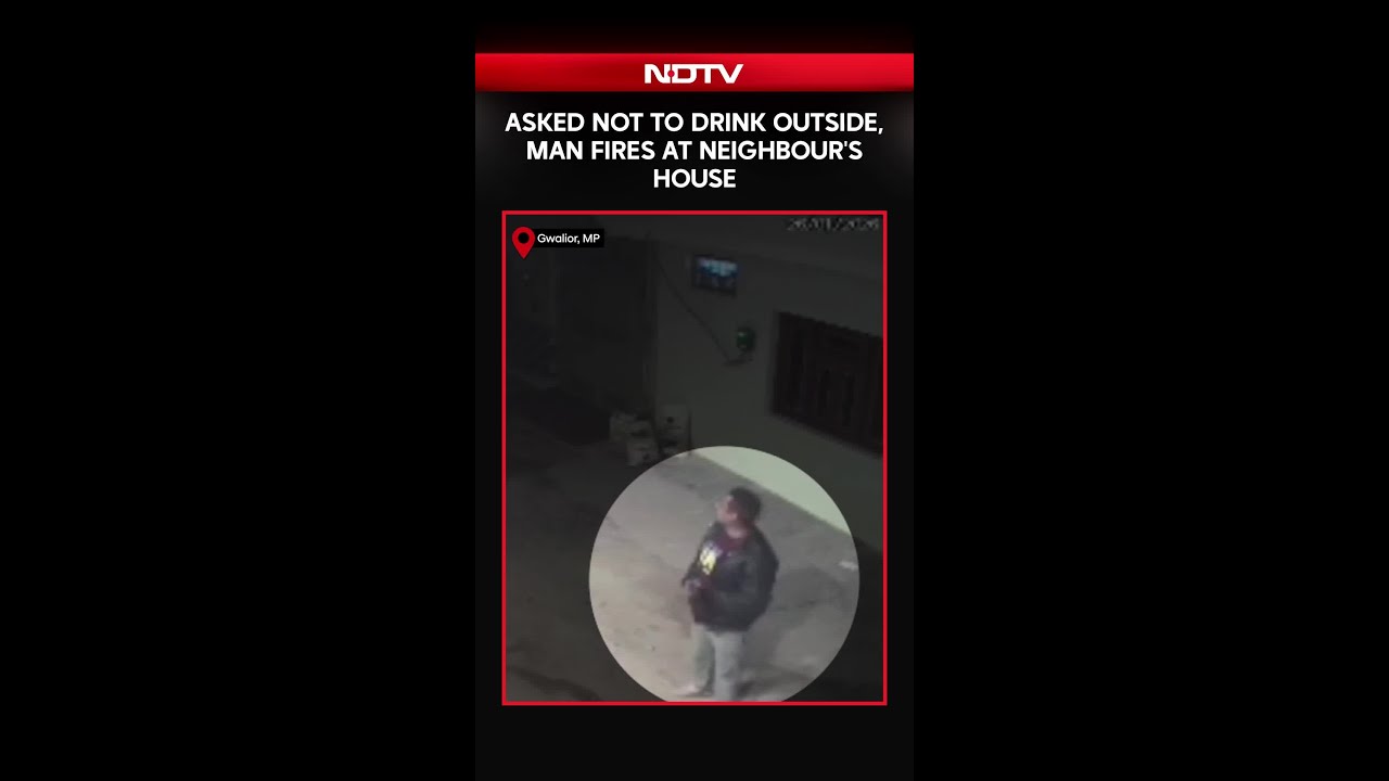 Gwalior Firing Caught On Camera: Man Shoots At Neighbour&rsquo;s House After Drinking Dispute