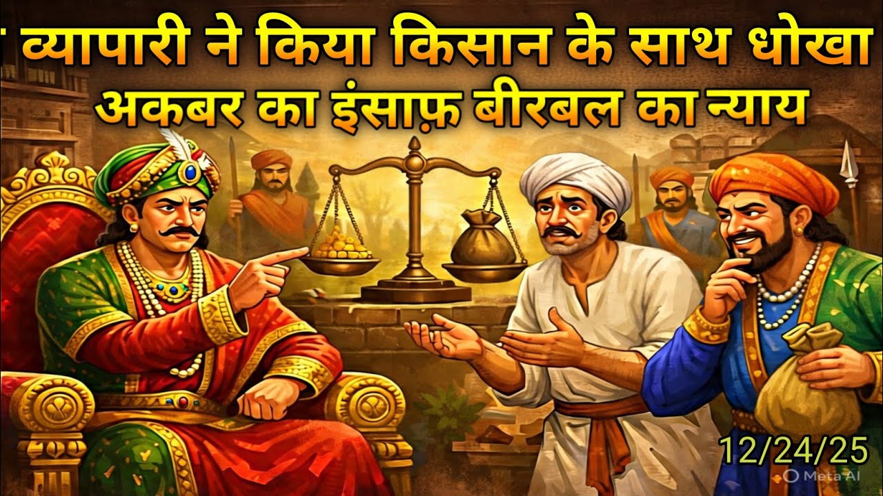 जब व्यापारी ने किया किसान के साथ धोखा: अकबर का इंसाफ और बीरबल का न्याय | akbar birbal ki kahani