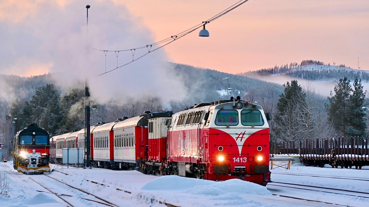 Diverted night trains on Sweden's Inland Line 2026