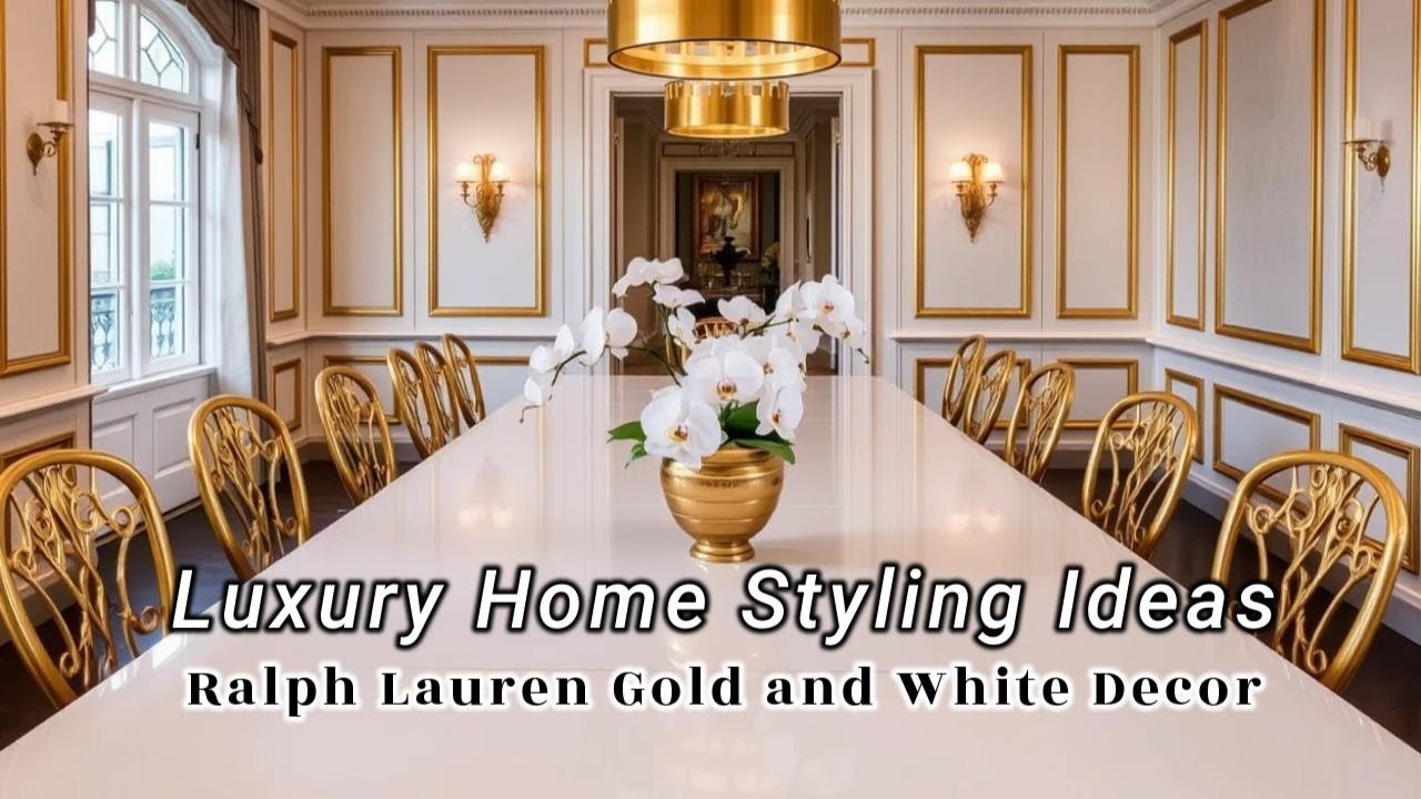 Luxury Home Styling Ideas | Ralph Lauren Gold and White Decor Inspiration