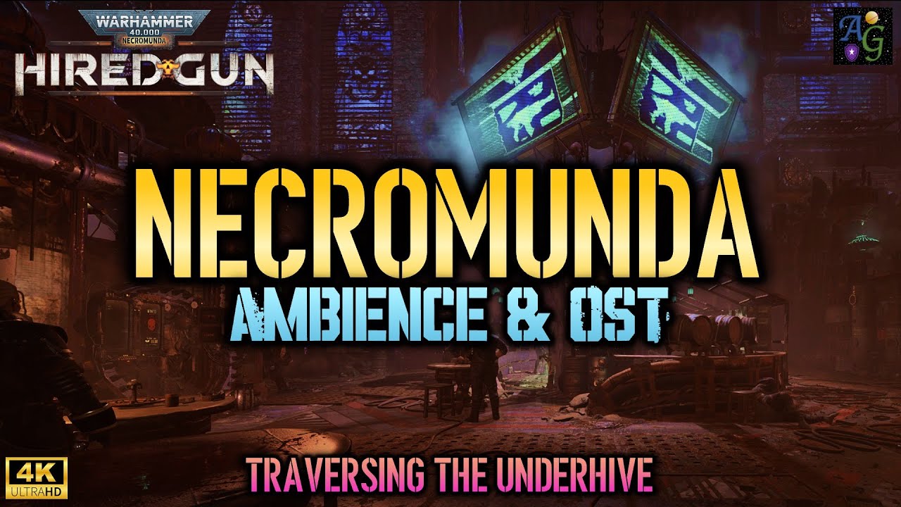 Necromunda Ambience 4K | Traversing the Underhive 🏙️ 1.5+ HOUR 40K Compilation + Hired Gun Full OST