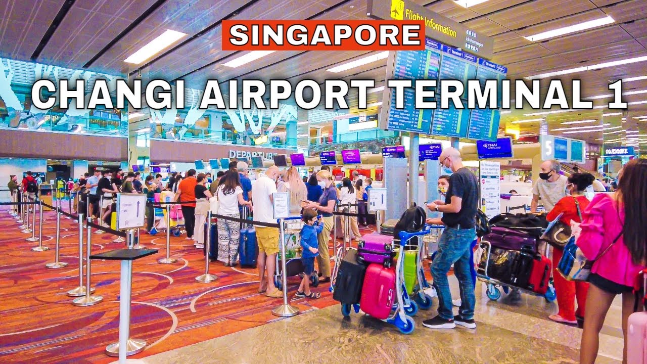 Changi Airport Terminal 1 Departure and Arrival Areas | Singapore Airport Tour