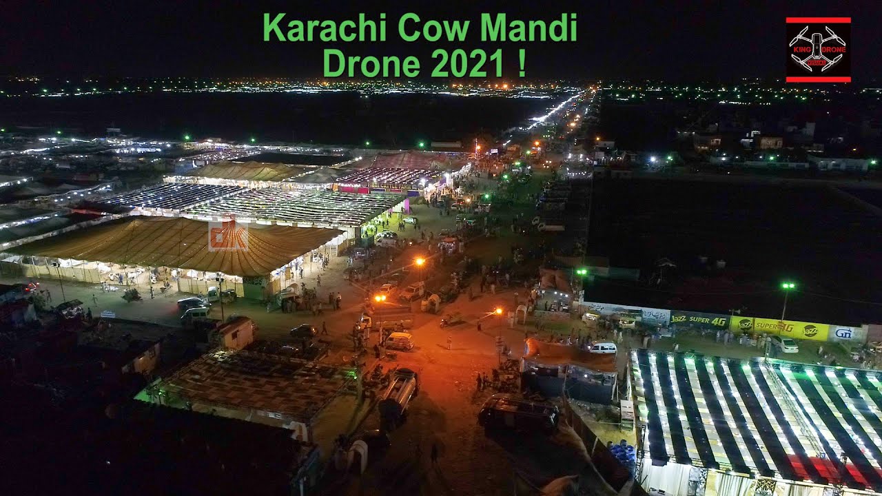 Karachi Sohrab Goth Cow Mandi Drone Night ! Digital Historian