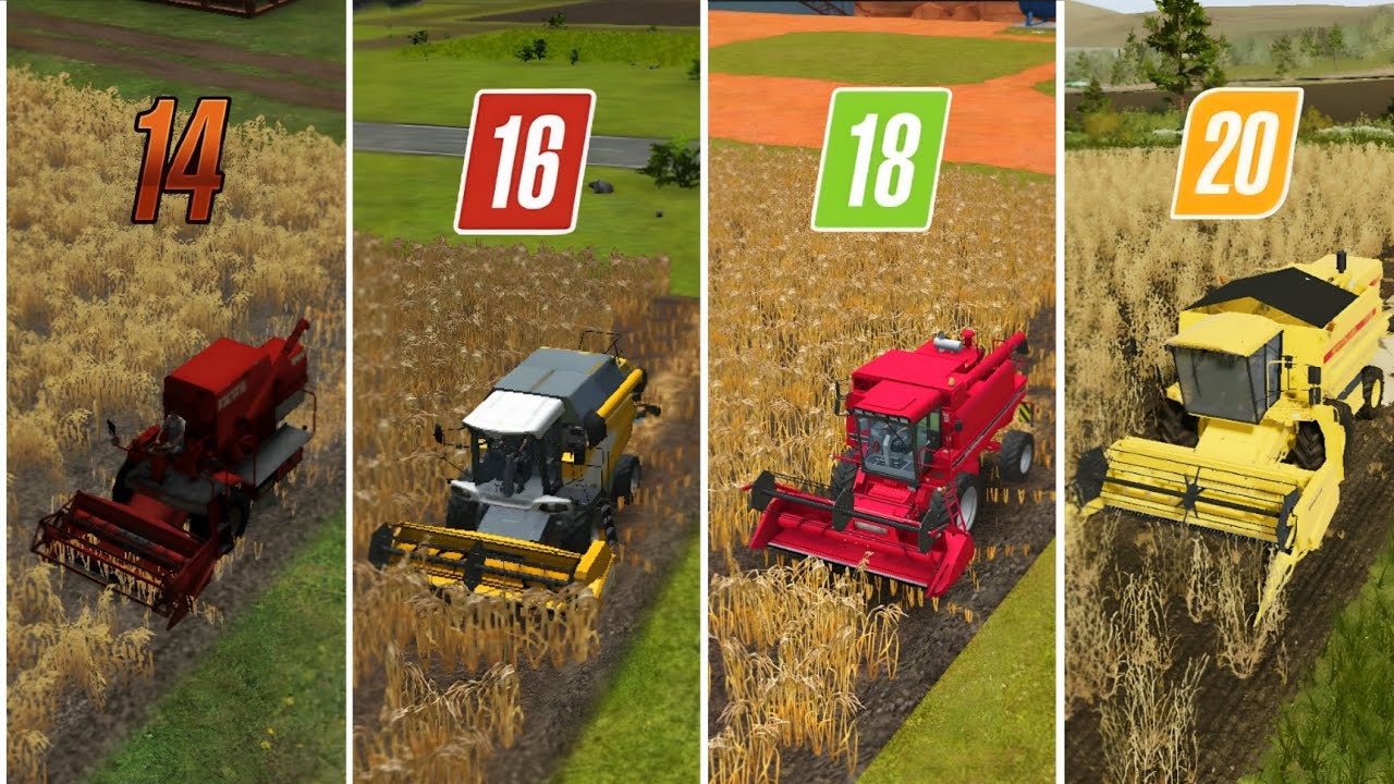 Fs 14 Vs Fs 16 Vs Fs 18 Vs Fs 20  ! Farming Simulator Harvesting Timelapse ! #fs18