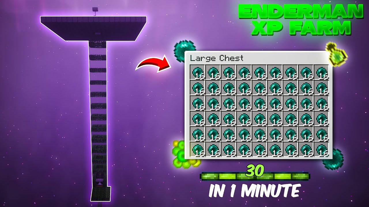 EASY ENDERMAN XP FARM in Minecraft Java and bedrock 1.21+ @DhaMo69
