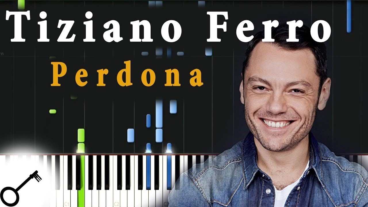 Tiziano Ferro - Perdona [Piano Tutorial] Synthesia | passkeypiano