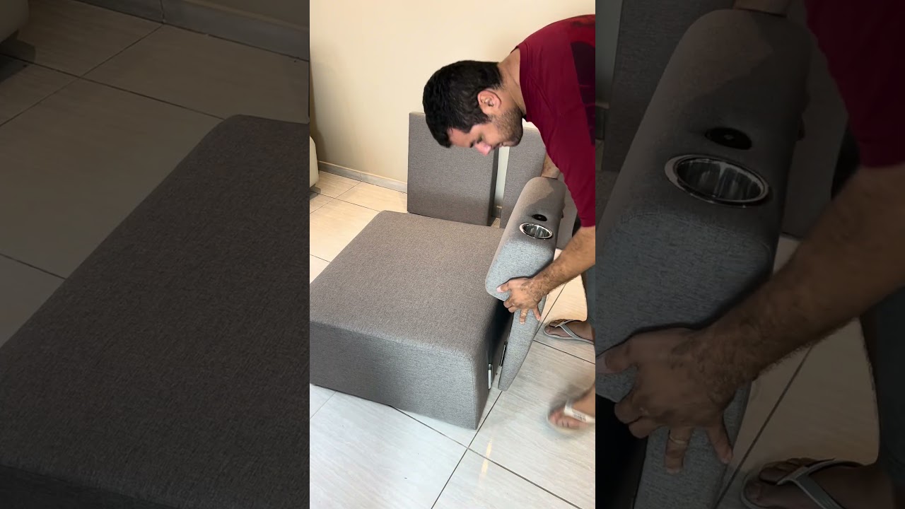 Bora abrir o nosso sofá modular Damie na caixa? 📦