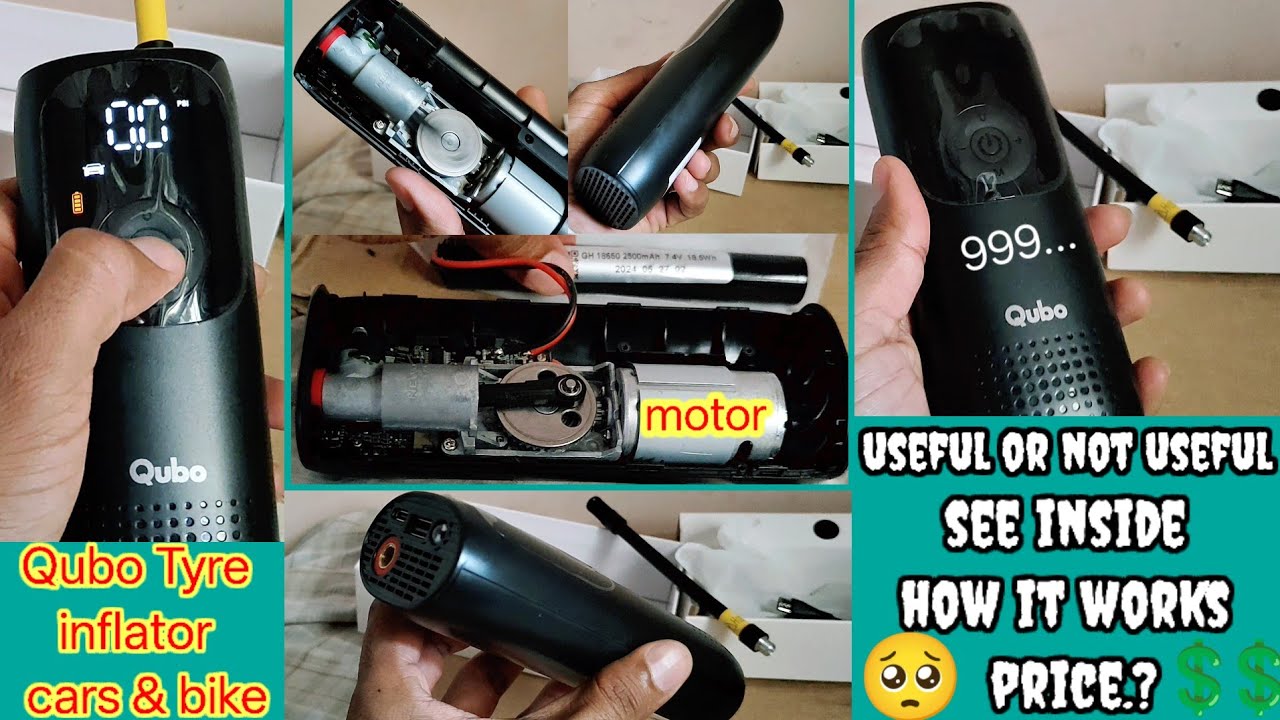 Qubo smart display tyre inflator auto cut off full review! digital inflator see inside